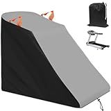 Tokept Treadmill Cover Waterproof Dustproof Running Machine Cover Exercise Workout Equipment Protective with Reflective Strips for Home Gym Indoor Outdoor (Black&Grey)