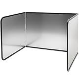 Splatter Guard for Frying Non-Stick 3 Sided Foldable Grease Splatter Screen Stainless Steel Backsplash Anti Splatter Shield Guard for Stove Screen Protector for Frying Stove Top Wall Easy to Clean M