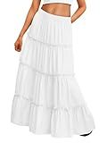 Trendy Queen Maxi Skirts for Women Boho Skirt with Pockets Summer Outfits