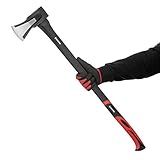 INTERTOOL 36-Inch Wood Splitting Maul | Heavy Duty Axe for Firewood Logs | Shock Absorbing Fiberglass Handle & Sheath | HT-0275