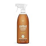 Method Daily Wood Cleaner, Almond, Cleans Shelves, Tables and Other Wooden Surfaces While Removing Dust & Grime, 28 oz Spray Bottles, (Pack of 1)