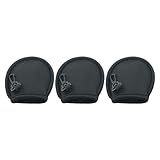 WELWIK 3PCS Portable Pockets Golf Ball Cleaner Golf Ball Cleaning Bag Black Neoprene Golf Ball Protector