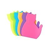 Cute Cat Sticky Notes, 6Pack 6 Bright Color Kawaii Sticky Notes for Cats Lover (6 Colors Shape 1)