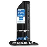 HP Pro Mini 400 G9 Business Mini Desktop Computer, Intel 6-Core i5-12500T (Beat i7-11700T), 16GB DDR4 RAM, 512GB PCIe SSD, WiFi 6, Bluetooth, 2 Type-C, HDMI, 2 DisplayPort, Windows 11 Pro, Vent-Hear