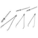 Longdex Bodkin Threader Tweezer 6PCS Metal Easy Pull Drawstring Threaders with Tweezers for Handwork Sewing Craft DIY Tool