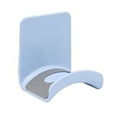 Adyoney 1Pcs Blue ABS Plastic Headphone Stand Hanger, Table Wall Mount Headset Holder Hook, Adhesive Earphones Hangers for Desk Headphone Hanger, Most Headphones and Controller