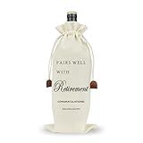 Retirement Wine Gift Bag A Trendy and Thoughtful Present for Retirement Parties, Goodbye Farewell Leaving Gifts for Best Friend Colleagues Coworkers Boss Retirees
