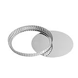 Fox Run Stainless Steel Tart Pan With Removable Bottom, 9" Quiche Baking Pan