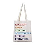 MNIGIU RHOSLC Inspired Gift Housewives Tote Bag Real Housewives Bravo Gift RHOSLC Merch (Timeline Tote)