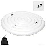 Inflatable Hot Tub Cover Round Replacement All Saluspa Intex Spa Covers Insert One Size Fits All Insulated Thermal Energy Saving Hot Tub Lid Replacement Used for Rain-Proof Snow-Proof （with Handle）