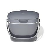 OXO Good Grips Easy-Clean Compost Bin, Charcoal, 1.75 Gal/6.62 L