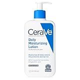 CeraVe Daily Moisturizing Lotion for Dry Skin, Body Lotion & Face Moisturizer with Hyaluronic Acid and Ceramides, Daily Moisturizer, Fragrance Free, Oil-Free, 12 Ounce
