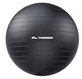 Trideer Exercise Ball for Yoga, Pilates & Fitness – Stability Ball Equipment for Home Gym & Office Chair, Core & Balance Training Accessories, Physical Therapy Use, Quick Pump Included, 5 Sizes