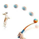 ALL FOR PAWS 19" Dog Ball Thrower, Tennis Ball Fetch Thrower for Dogs, Dog Ball Launcher Toy for Medium & Large Dog, Upgraded Soft and Comfortable Tennis Fetch Handle, 2.5 Inch Ball Included
