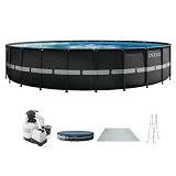 INTEX Ultra XTR 24ft x 52in Round Above Ground Swimming Pool Set w/Pump