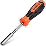 TEKPREM 1/4 Inch Magnetic Bit Driver, Screwdriver Handle for Holding Bits and Screws with Non-slip Material and Strong Magnet Tip, 190mm
