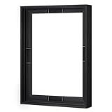 Abtgt 12x16 Canvas Floating Frame with 0.9" Deep, Black Floater Frame for Canvas Paintings with Adhesive, Vertical or Horizontal Wall Art frame for Prints Oil Painting Diamond Decor, 1 Pack.