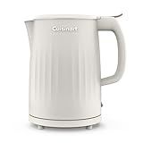 Cuisinart Soho 1-Liter Double Wall Electric Hot Water Kettle, Tea Kettle with Stainless Steel Interior, One Touch Operation to Boil Water for Tea, Hot Cocoa, or Instant Oatmeal, CK-10TR, Truffle