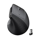 UGREEN 2.4G & Bluetooth Mouse Wireless Vertical Ergonomic Mouse for Windows/Mac OS etc. 1000/1600/2000/4000 DPI, 6 Buttons (2.4G + BT 5.4)
