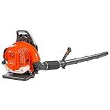 WTHW Backpack Leaf Blower Gas Powered, 65CC 2-Stroke Engine, 850 CFM 205 MPH, 17.5 lb Lightweight Yard Blower for Leaves & Debris (Orange)