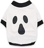NACOCO Halloween Dog Ghost Hoodies - Shirt Costume Dog Tees for Small Dogs Funny Cute(S)