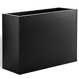 Toriexon 36" Metal Planter Box, Large Rectangular Window Box with Drainage Holes & Rust-Proof Coating, Modern Outdoor/Indoor Flower Box for Balcony, Patio & Herbs, Black