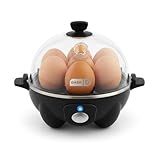 Dash Rapid Egg Cooker - Boiler, Poacher & Steamer - Includes Measuring & Recipe Guide - Dishwasher Safe - BPA Free - Holds 7 Eggs, Black