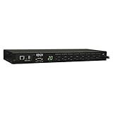 Tripp Lite 1.9kW Single-Phase Monitored PDU, 120V Outlets (8 5-15/20R), L5-20P/5-20P Adapter, 12 ft. Cord, 1U Rack-Mount, LX Platform Interface, TAA (PDUMNH20)