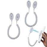 Magnetic Remote Leash Control Holder with Security Cable, Retractable Tidy Anti-lost Rope Organizer Easy Installation Stable Suitable for Projector TV Fan and Air Conditioner Remotes (2Pcs White, L)