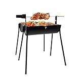 HALNYHYFD Portable Charcoal Grill with Thermometer, Double-sided Smoker Grill for Outdoor Camping Backyard Party Travel