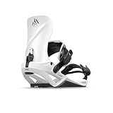 JONES Mercury Fase Snowboard Bindings – All-Mountain Freeride Performance with Responsive Control - Size L - Cloud White