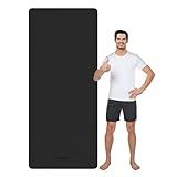 CAMBIVO Yoga Mat for Men and Women, Extra Long and Wide (84'' x 32'' x 1/4 inch) TPE Workout Mat, Large Exercise Fitness Mat for Yoga, Pilates, Workout, Non Slip(Black)