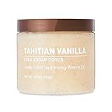 Tahitian Vanilla Shea Sugar Scrub with Vanilla Extract and Evening Primrose Oil, 18 oz