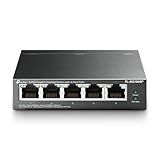 TP-Link TL-SG1005P, 5 Port Gigabit PoE Switch, 4 PoE+ Ports @65W, Desktop, Plug & Play, Sturdy Metal w/ Shielded Ports, Fanless, QoS & IGMP Snooping