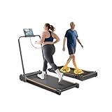 Walking Pad with Handle Bar Dual-Side Under Desk Treadmill for Home Office with Foot Massage 3.0HP Portable Treadmill with Remote Control, LED Display, 265 lb Capacity