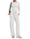 LOMON 2 Piece Workout Set for Women Yoga Gym Athletic Tops Matching Outfits