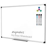 XBoard Magnetic Dry Erase Board/Whiteboard, 36 X 24 Inches Double Sided White Board, Silver Aluminium Frame