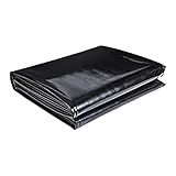 ToLanbbt Pond Liner 7 x 10 Ft, 20 Mil HDPE UV Resistant Preformed Pond Liner Easy Cutting, Underlayment for Fountain, Waterfall, Koi Pondsand Water Garden (Black)