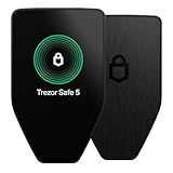 Trezor Safe 5 - Crypto Hardware Wallet with Secure Element & Passphrase, Color Touchscreen and Haptic Feedback, Protect your Bitcoin and Digital Assets (Black Graphite)