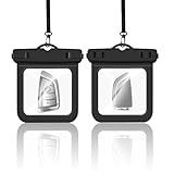 2 Pack Submersible Waterproof Wallet Dry Car Key Fob Case Bag,Swimming Surfing Water Sports Small Waterproof Pouch Holder for Door Ship Card Credit ID Card Driver Fishing License Cash Coins-Black