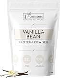 JUST INGREDIANTS Protein Powder | Vanilla Protein Powder Made with 100% Grass Fed, Non Denatured Whey | Four Different Protein Sources from Organic Whole Food Ingredients | 15 Servings | 22g Protein