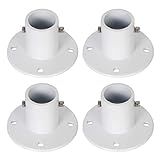 ECOTRIC Deck Anchor Flange Cast Aluminum Above Ground Pool Ladders/Handrails/Slide - 1 7/8” Inch Diameter of 1.9"(4PC)