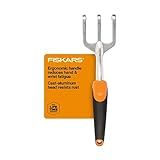 Fiskars Ergo Cultivator for Digging, Aerating Soil, and Weeding, Heavy Duty Garden Tool with Hanging Hole