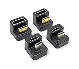 Kado Portable Monitor 180 Degree Adapter Set - Mini HDMI to HDMI 4K 60Hz U Shaped USB-C to USB-C USB 3.1 Gen 2 10Gbps 60W PD Charging Extender Converter for Laptop and Tablet (Mega Combo)