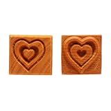 MKM Pottery Tools Stamps 4 Clay Medium Square Decorative Stamp for Clay (Ssm-141 Heart in Heart)