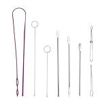 8 Pieces Sewing Loop Kit, Sewing Loop Kit Drawstring Threader, Drawstring Threader Tool Set (Include Plastic Drawstring Threader, Loop Turner Hook, Metal Tweezers, Metal Drawstring Threaders)