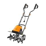 LawnMaster TE1318W1 Corded Electric Tiller 13.5-Amp 18-Inch Orange