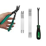 Newkita 4 PCS Metal Auto Trim Removal Tool Kit for Car Panel & Audio Dashboard Dismantle, Auto Clip Rivet Fastener Remover Pry Tool