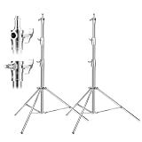 K&F CONCEPT Stainless Steel Light Stand 9.2ft/2.8m Heavy Duty, 2-Pack