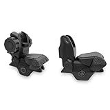 GOTICAL | Flip Up Lightweight Polymer Composite Sights for Rifle Tool-Free Adjustable Front Sight Rapid Transition Backup Front and Rear Sight w/Integral Front Sight Adjustable Nut Full CO-WITHNESS